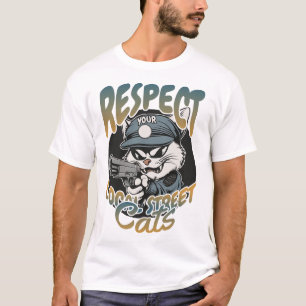 Camiseta Respeite Seus Gatos Da Rua Local