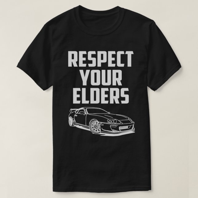 Camiseta Respeite seus idosos MK IV TOYOTA SUPRA (Frente do Design)
