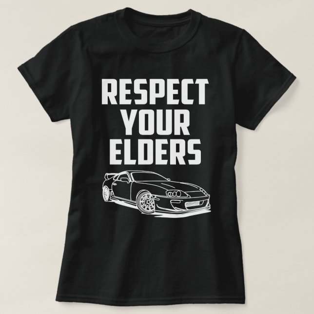 Camiseta Respeite seus idosos MK IV TOYOTA SUPRA (Frente do Design)