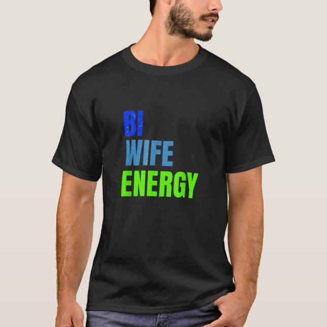 Camiseta Respeito Da Esposa Bi Energy Lgbtq De Suporte À Es (Frente)