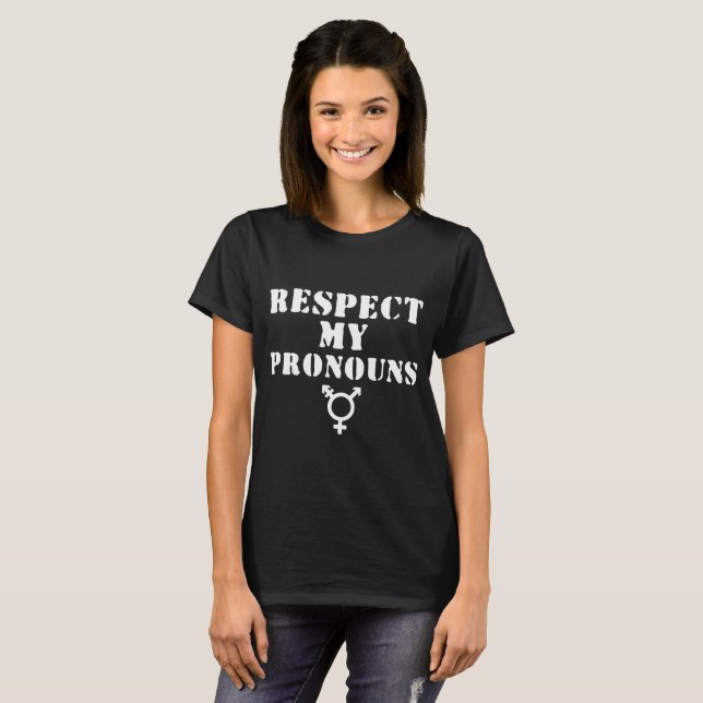Camiseta Respeito do orgulho do Transgender do tanque do (Frente Completa)