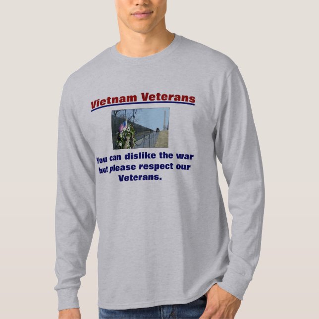 Camiseta Respeito do t-shirt dos veteranos de Vietnam (Frente)