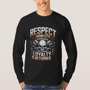 Camiseta Respeito, honestidade, confiança e lealdade à cami