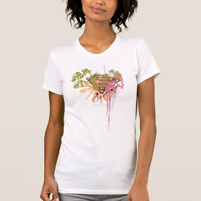 Camiseta Respingo da cor de Supergirl (Frente)