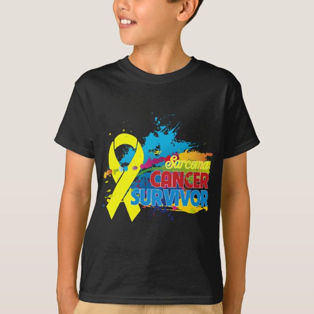Camiseta Respingo da cor - sobrevivente do Sarcoma (Frente)