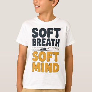 Camiseta Respiração Suave Mente Suave Dente-de-Leão Inspira