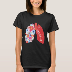 Camiseta Respirar Terapêutica Respiratória Pulmonar Floral 