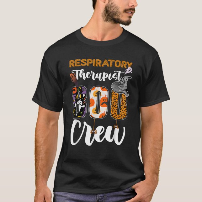 Camiseta Respiratory Therapist Boo Crew Ghost Therapy Hallo (Frente)