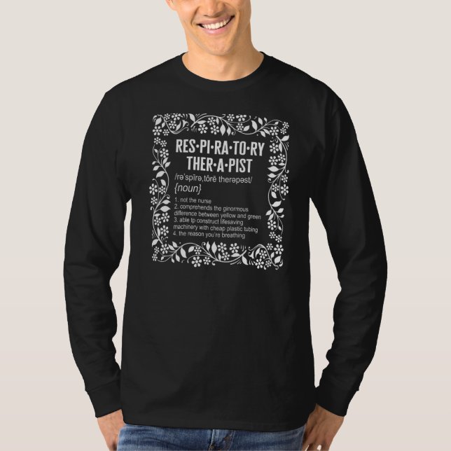 Camiseta Respiratory Therapist Definition RT Life Pulmonolo (Frente)