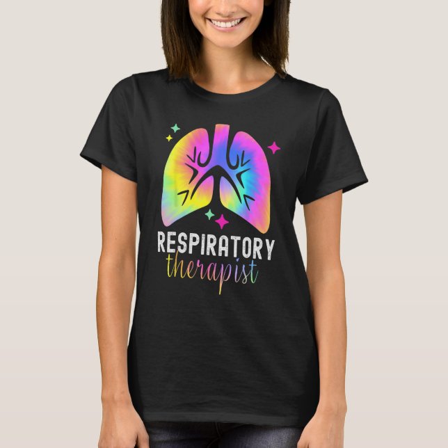 Camiseta Respiratory Therapy RT Therapist Tie Dye Lungs Cut (Frente)