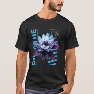 Camiseta Respire Lótus Amante de Meditação Espiritual Yoga