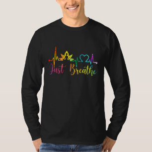 Camiseta Respire Namaste Heartbeat Watercolor Yoga