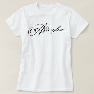 Camiseta "Resplendor" alegria estética afirmação script