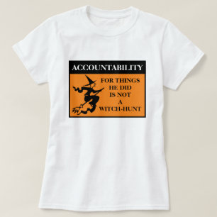 Camiseta Responsabilização não é uma armadilha de caça às b