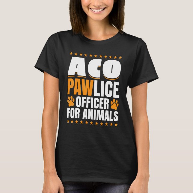 Camiseta Responsável Pawlice Para O Serviço De Controlo De  (Frente)