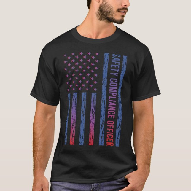 Camiseta Responsável pela conformidade com a segurança de s (Frente)