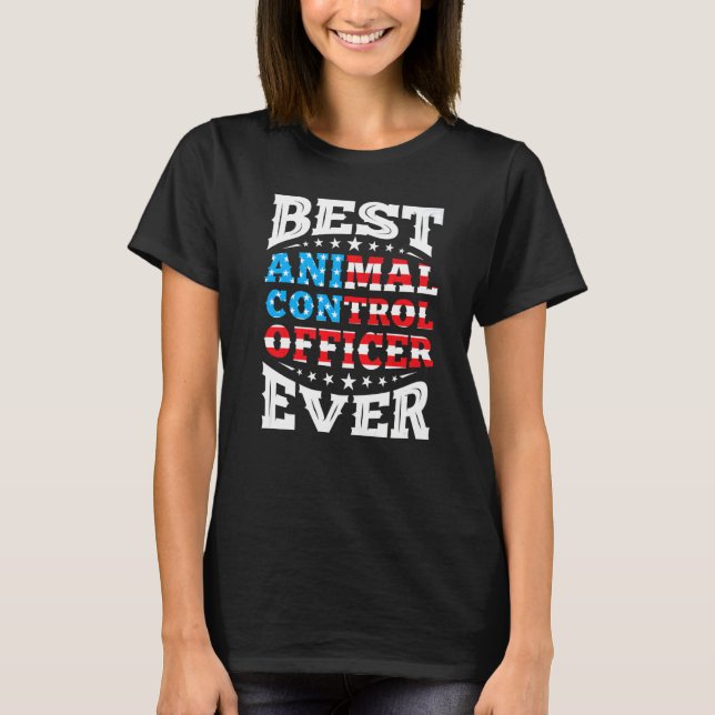Camiseta Responsável Pelo Controlo Dos Animais 4 De Julho D (Frente)