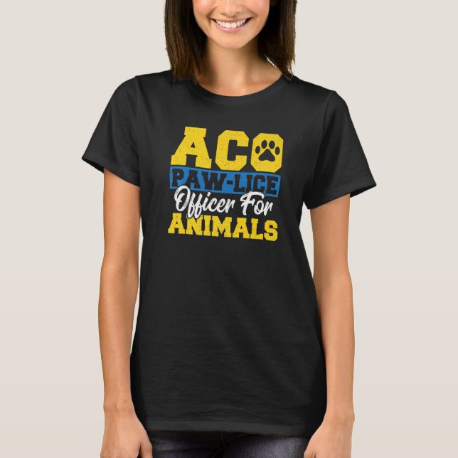 Camiseta Responsável Pelo Controlo Dos Animais Para Um Resg (Frente)