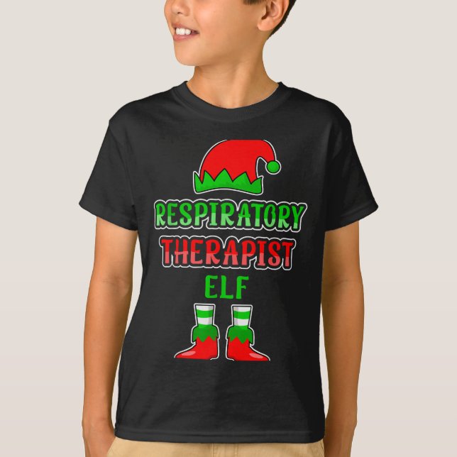 Camiseta Resratory Therast Elf Resratory Therapy Christmas  (Frente)