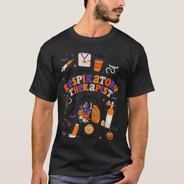 Camiseta Resratory Therast Shirt Halloween Resratory Theras (Frente)
