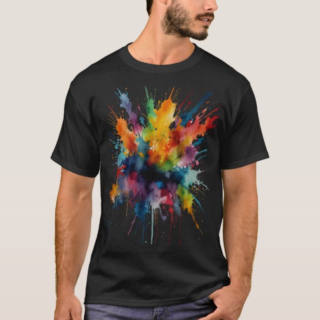 Camiseta ressalto de cor (Frente)