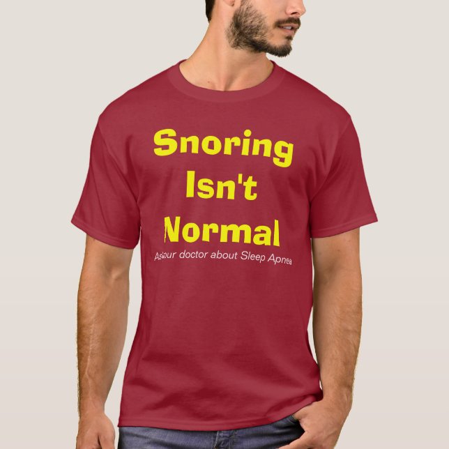 Camiseta Ressonar não é normal - obscuridade (Frente)
