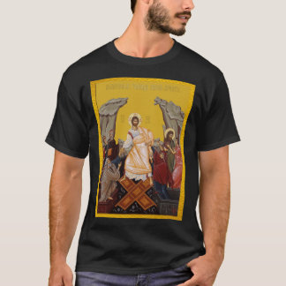 Camiseta Ressurreição de Cristo amigo ícone ortodoxo sérvio
