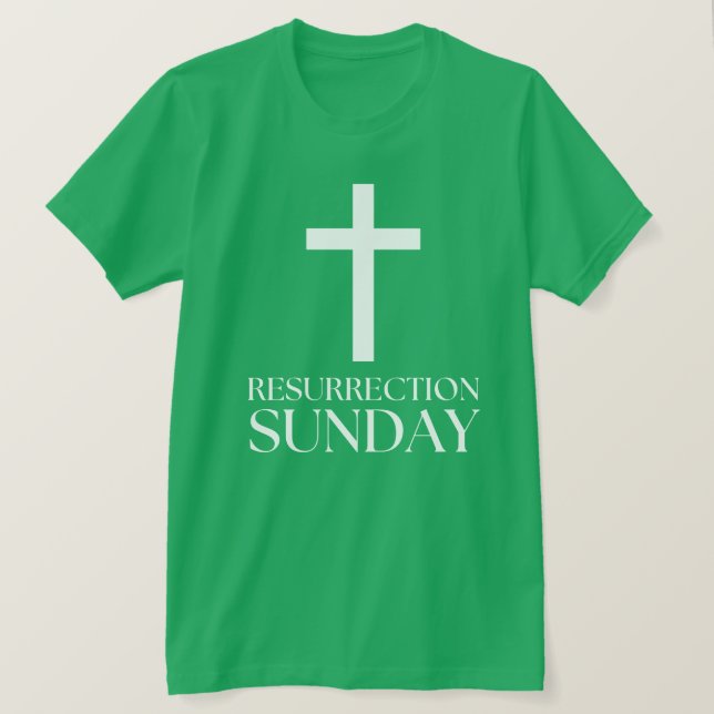 Camiseta Ressurreição Domingo Páscoa Cruzada Cristã (Frente do Design)