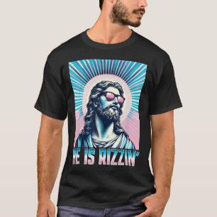 Camiseta Ressurreição Fúnebre Páscoa Rizz Sungles Ele É Riz