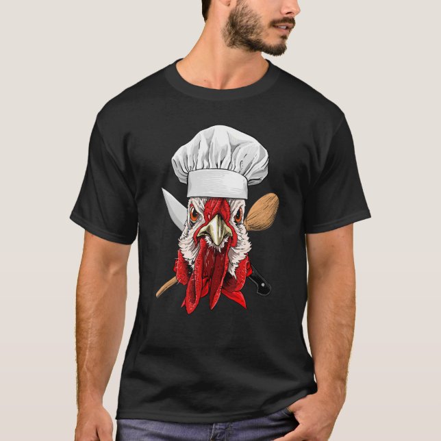 Camiseta Restaurant Chicken Chef Kitchen Cook Culinary Chic (Frente)