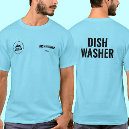 Camiseta Restaurant Dishwasher Uniform T-Shirt Personalized