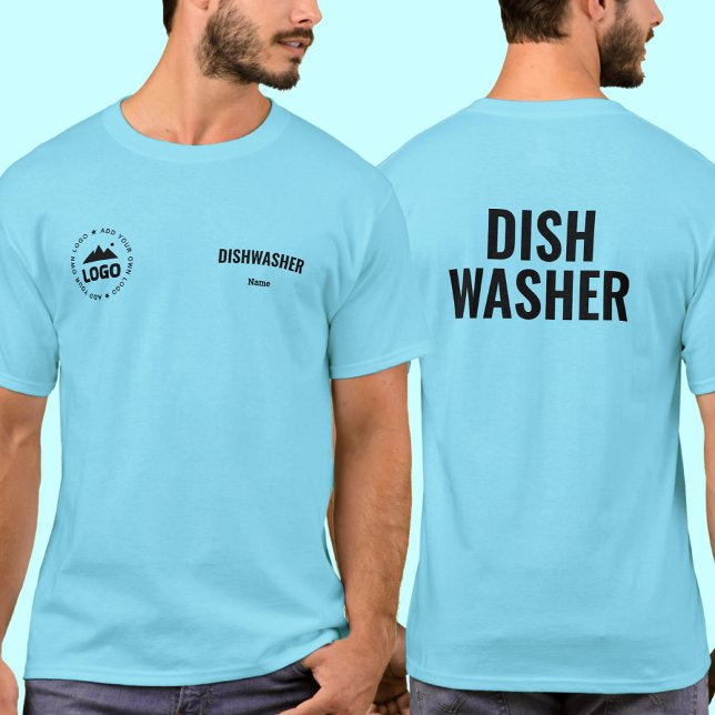 Camiseta Restaurant Dishwasher Uniform T-Shirt Personalized (Criador carregado)
