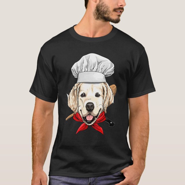 Camiseta Restaurant Golden Retriever Chef Cook Dog Cooking (Frente)