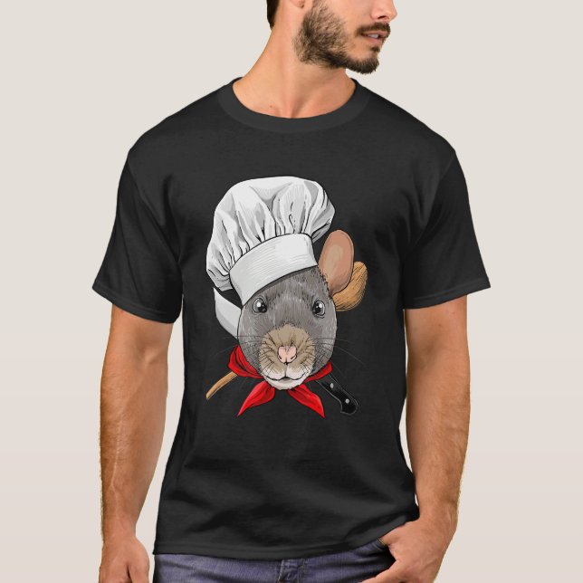 Camiseta Restaurant Rat Chef Cook Culinary Kitchen Cooking (Frente)