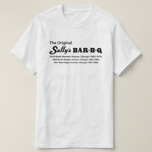 Camiseta Restaurante Bar-B-Q de Sally, Chicago, IL (1941-19 (Frente do Design)