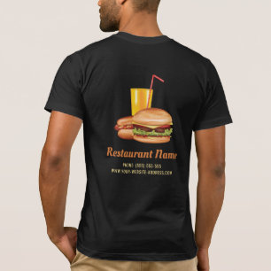 Camiseta Restaurante de Hambúrguer e Cachorro-Quente Logoti