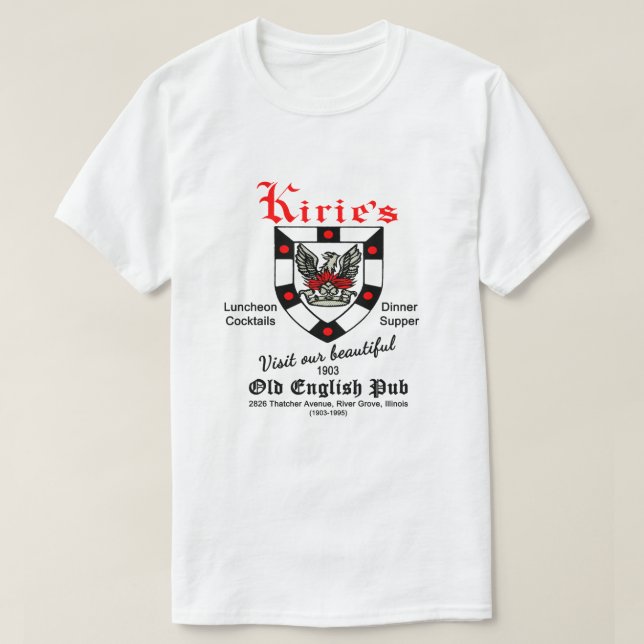 Camiseta Restaurante de Kirie, Rio Grove, IL (Frente do Design)