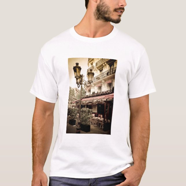 Camiseta Restaurante de rua, Paris, França (Frente)