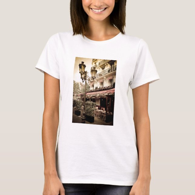 Camiseta Restaurante de rua, Paris, França (Frente)