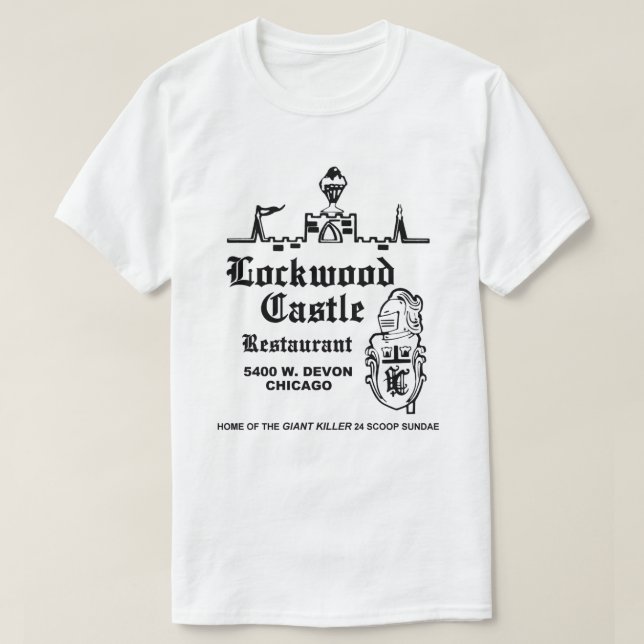 Camiseta Restaurante do Castelo Lockwood, Chicago, IL (Frente do Design)