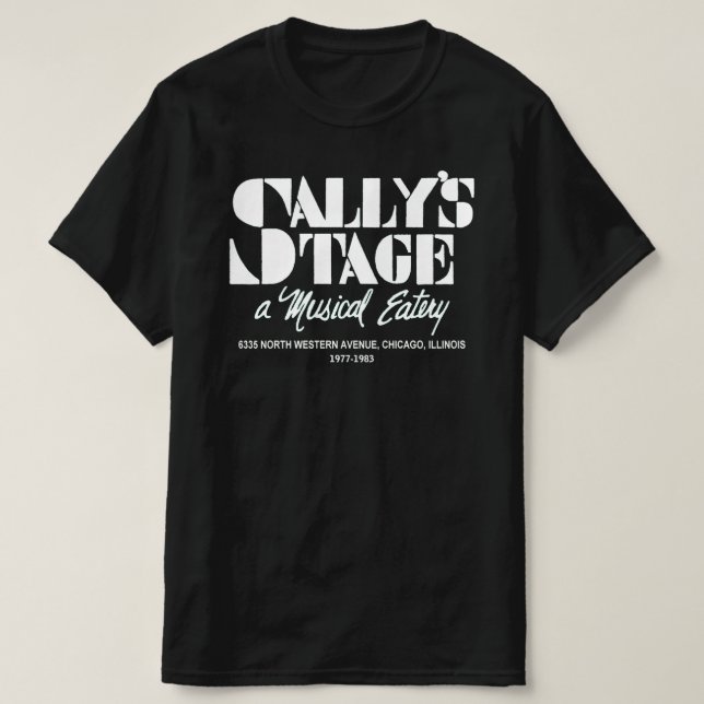Camiseta Restaurante do Palco Sally, Chicago, IL (Frente do Design)