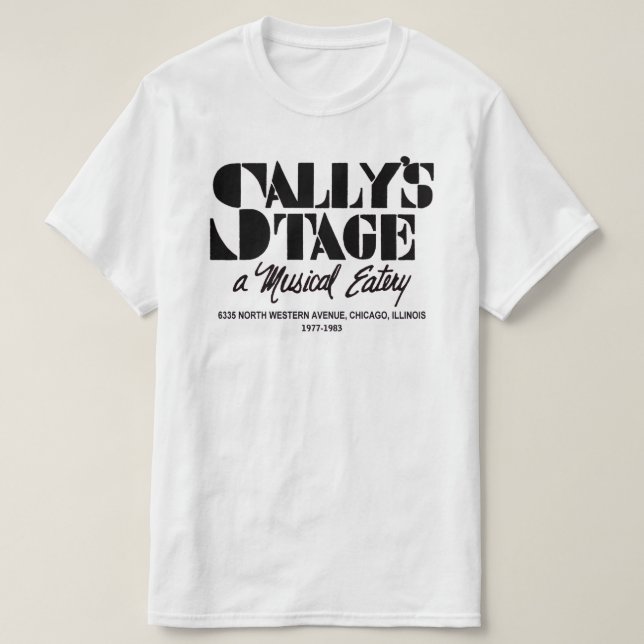 Camiseta Restaurante do Palco Sally, Chicago, IL (Frente do Design)