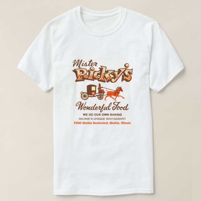 Camiseta Restaurante do Sr. Ricky, Skokie, Illinois (Frente do Design)
