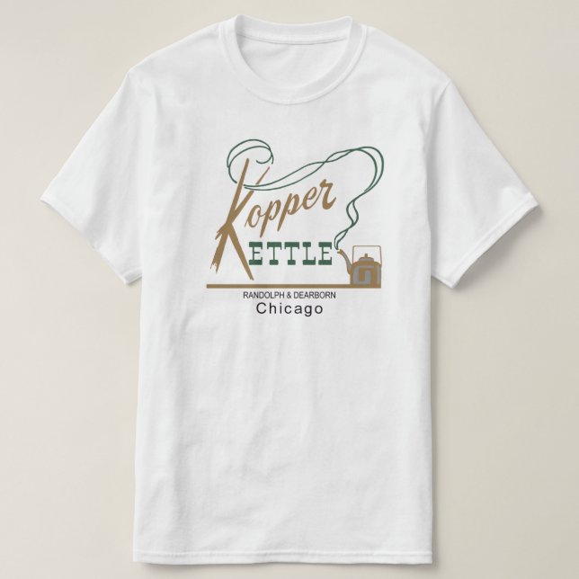 Camiseta Restaurante Kopper Kettle, Chicago, IL (Frente do Design)