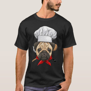 Camiseta Restaurante Pug Chef Cook Cozinhar Puppy Pet Dog