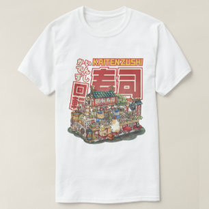 Camiseta Restaurante Steampunk Cat Sushi