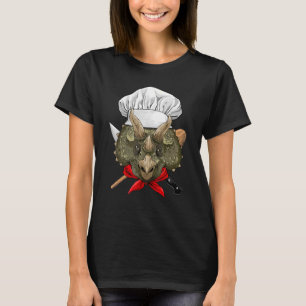 Camiseta Restaurante Triceratops Chef Cook Kitchen Cozinhar