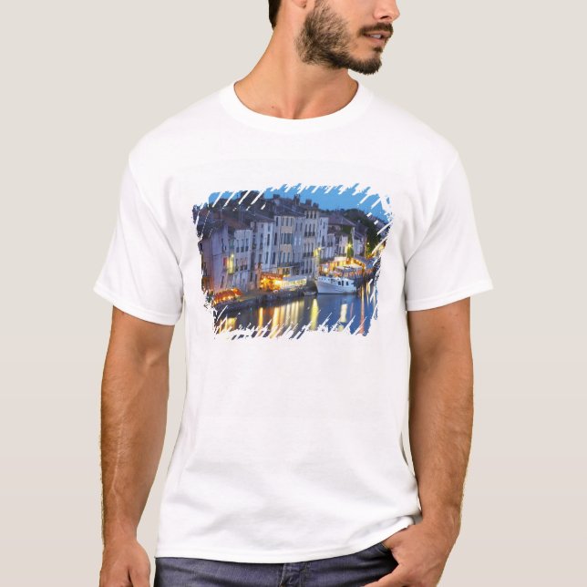 Camiseta Restaurantes ao longo do rio l'Herault. L'Herault  (Frente)