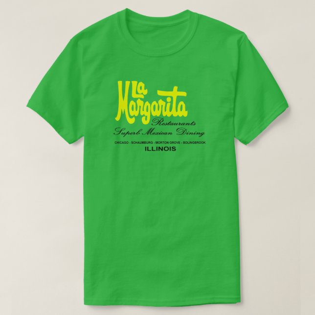Camiseta Restaurantes La Margarita de T-Shirt do Illinois (Frente do Design)