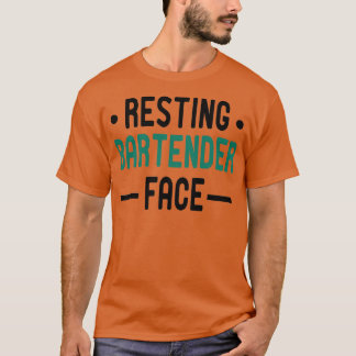 Camiseta Resting Bartender Face Bartender Ideia de presente